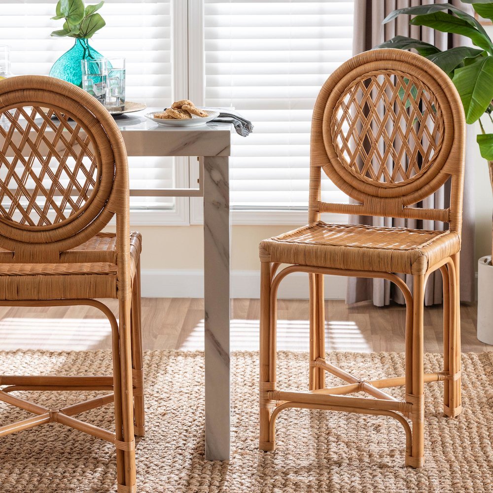 Oxford Natural Rattan Counter Stool. Picture 8