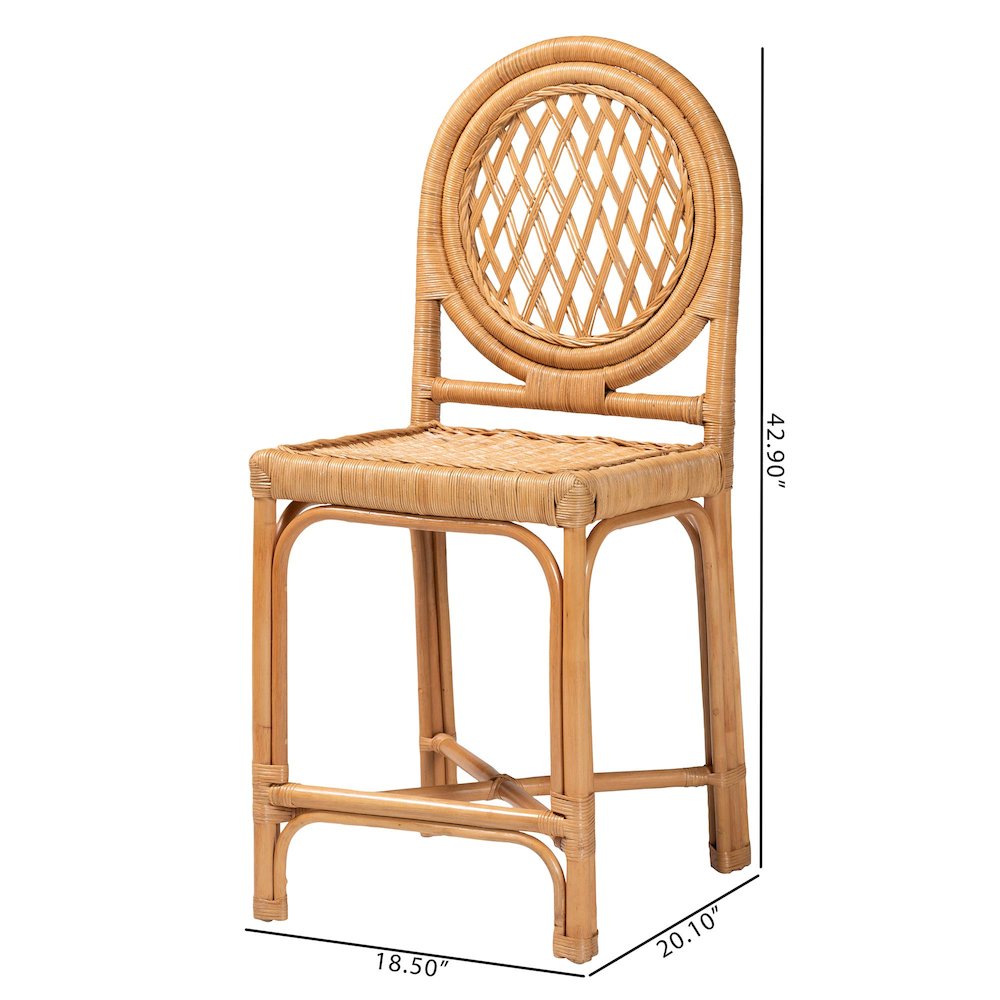 Oxford Natural Rattan Counter Stool. Picture 9