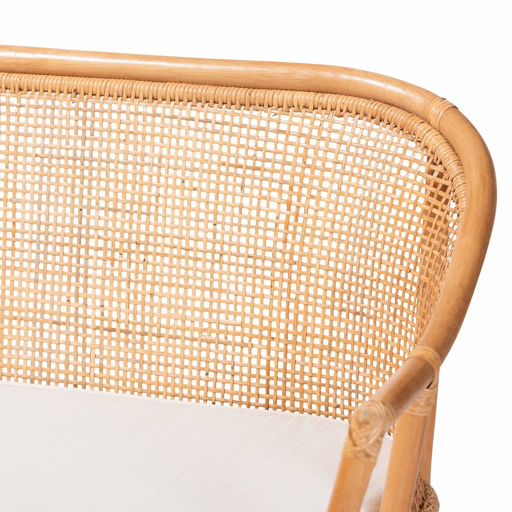 Aara 3-Piece Natural Rattan Dining Nook Set - L-Shaped Corner Bench. Picture 6