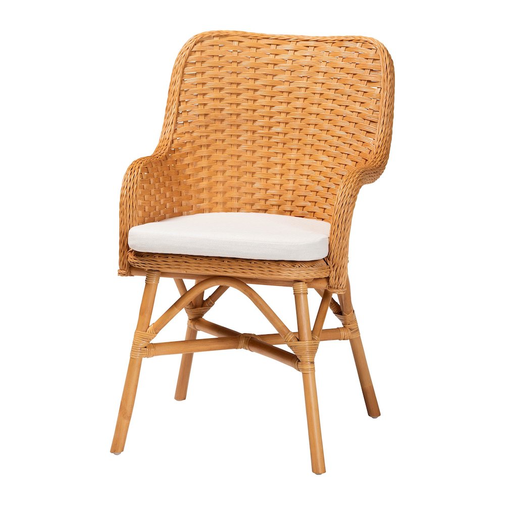 Tucson 5-Piece Rattan Dining Set - Round Wicker Table. Picture 1