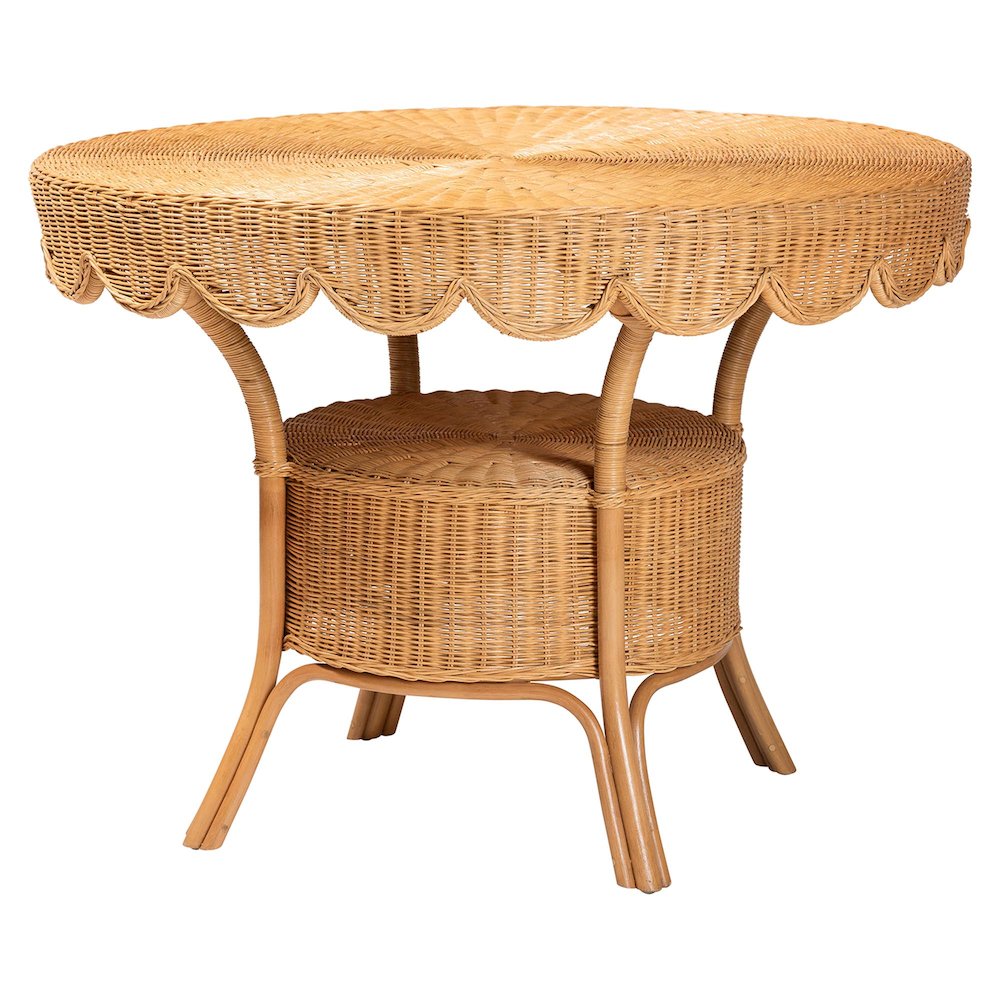 Tucson 5-Piece Rattan Dining Set - Round Wicker Table. Picture 3