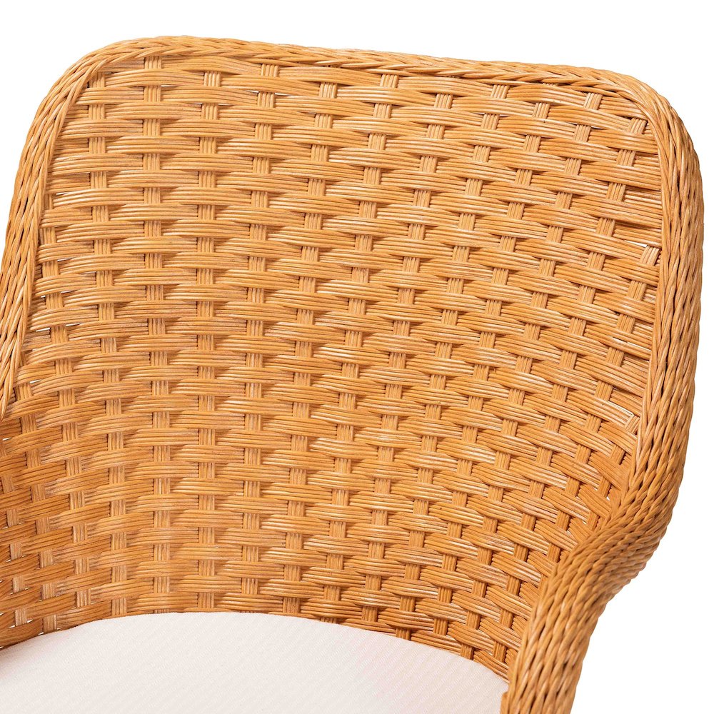 Tucson 5-Piece Rattan Dining Set - Round Wicker Table. Picture 5