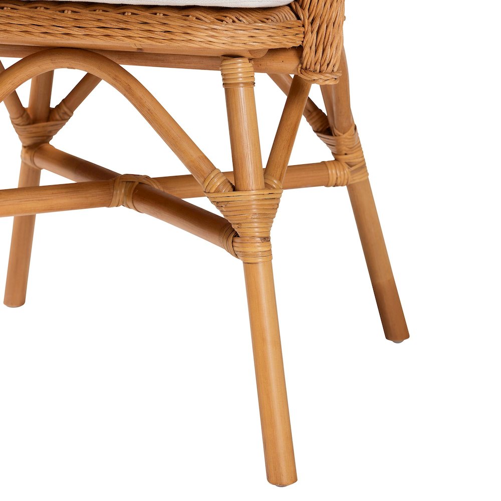 Tucson 5-Piece Rattan Dining Set - Round Wicker Table. Picture 6
