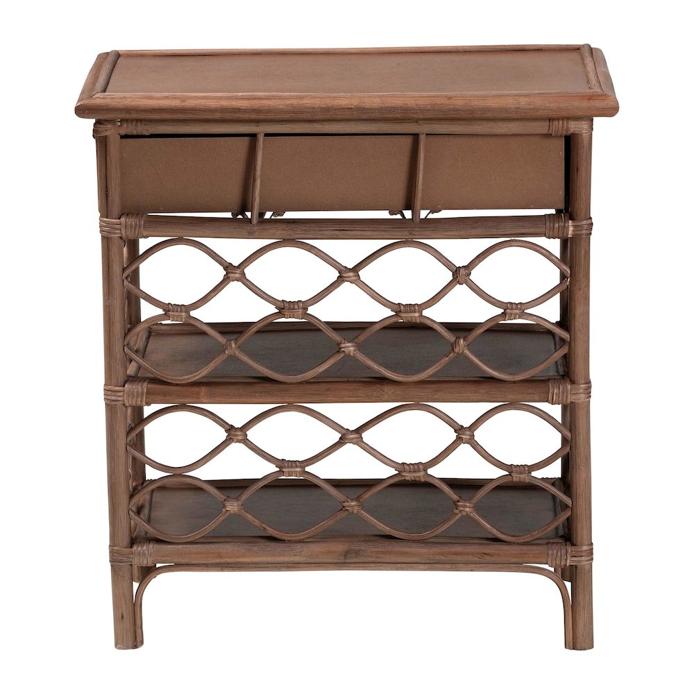 Akane Natural Rattan Nightstand. Picture 5