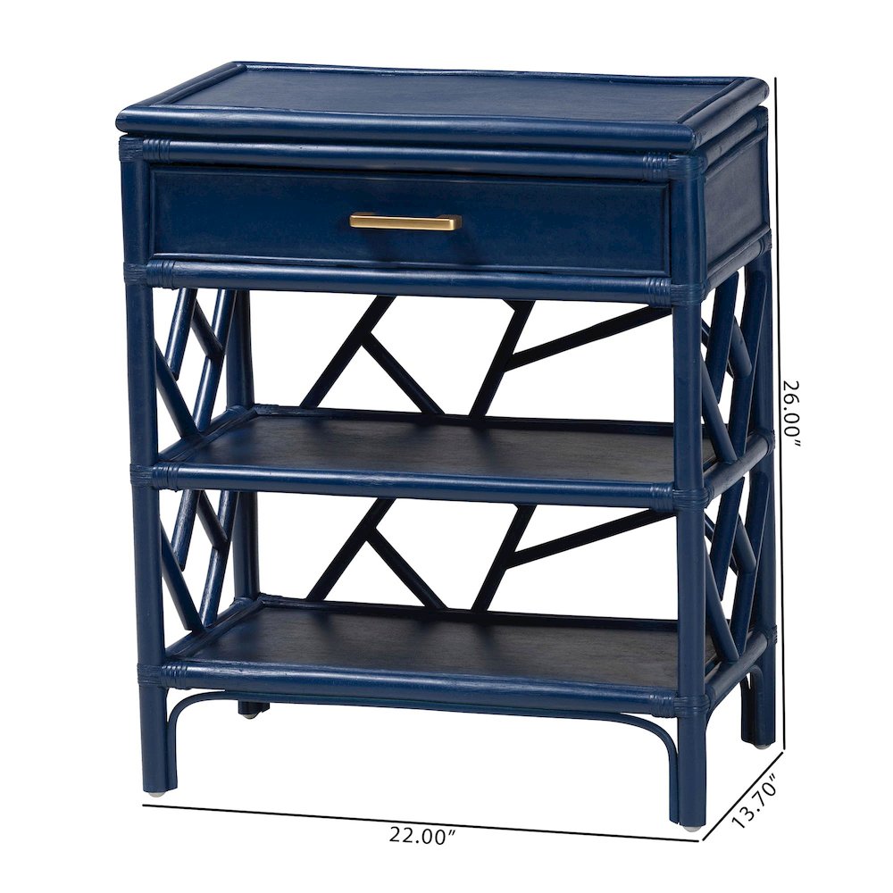 Daina Natural Rattan Nightstand. Picture 10
