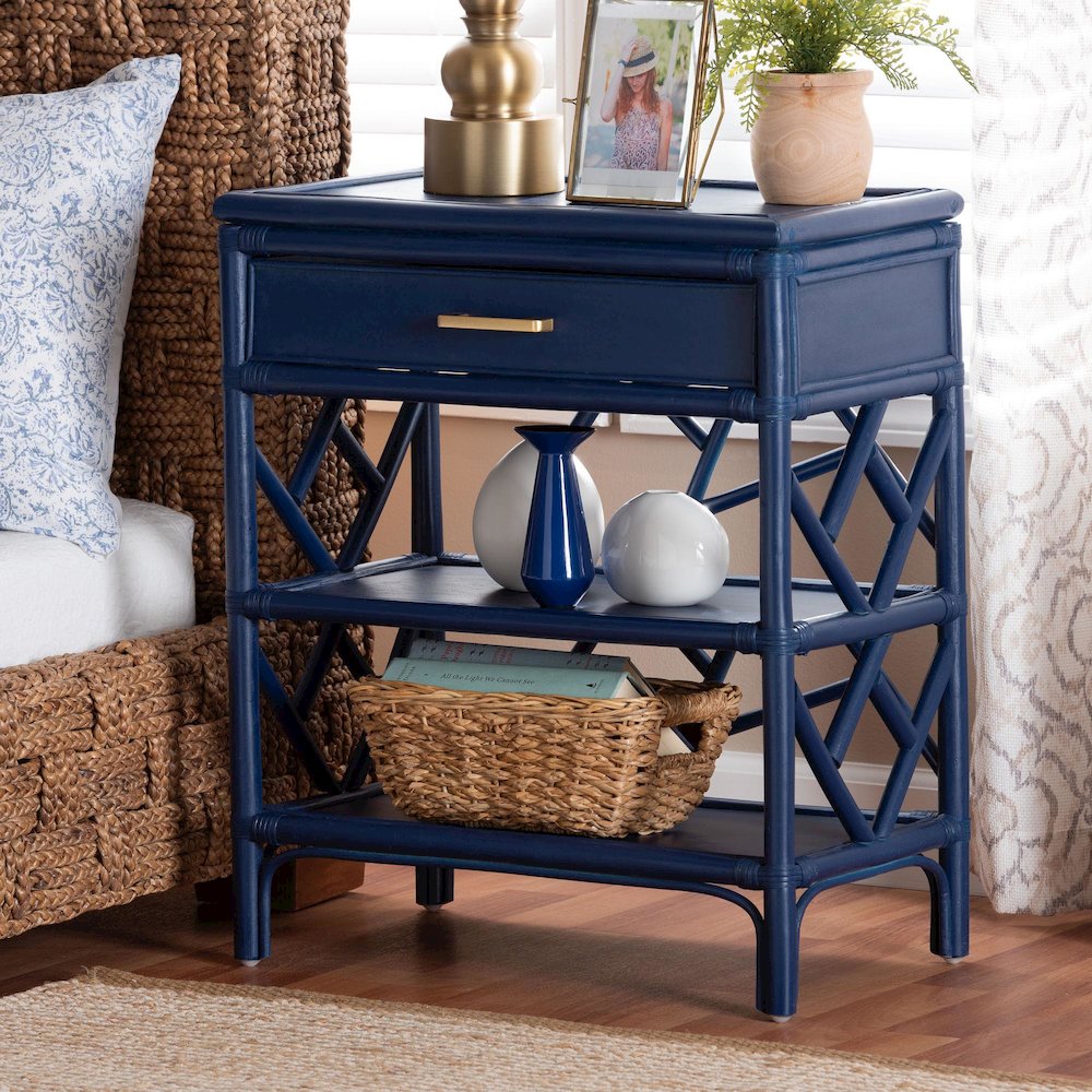 Daina Natural Rattan Nightstand. Picture 9