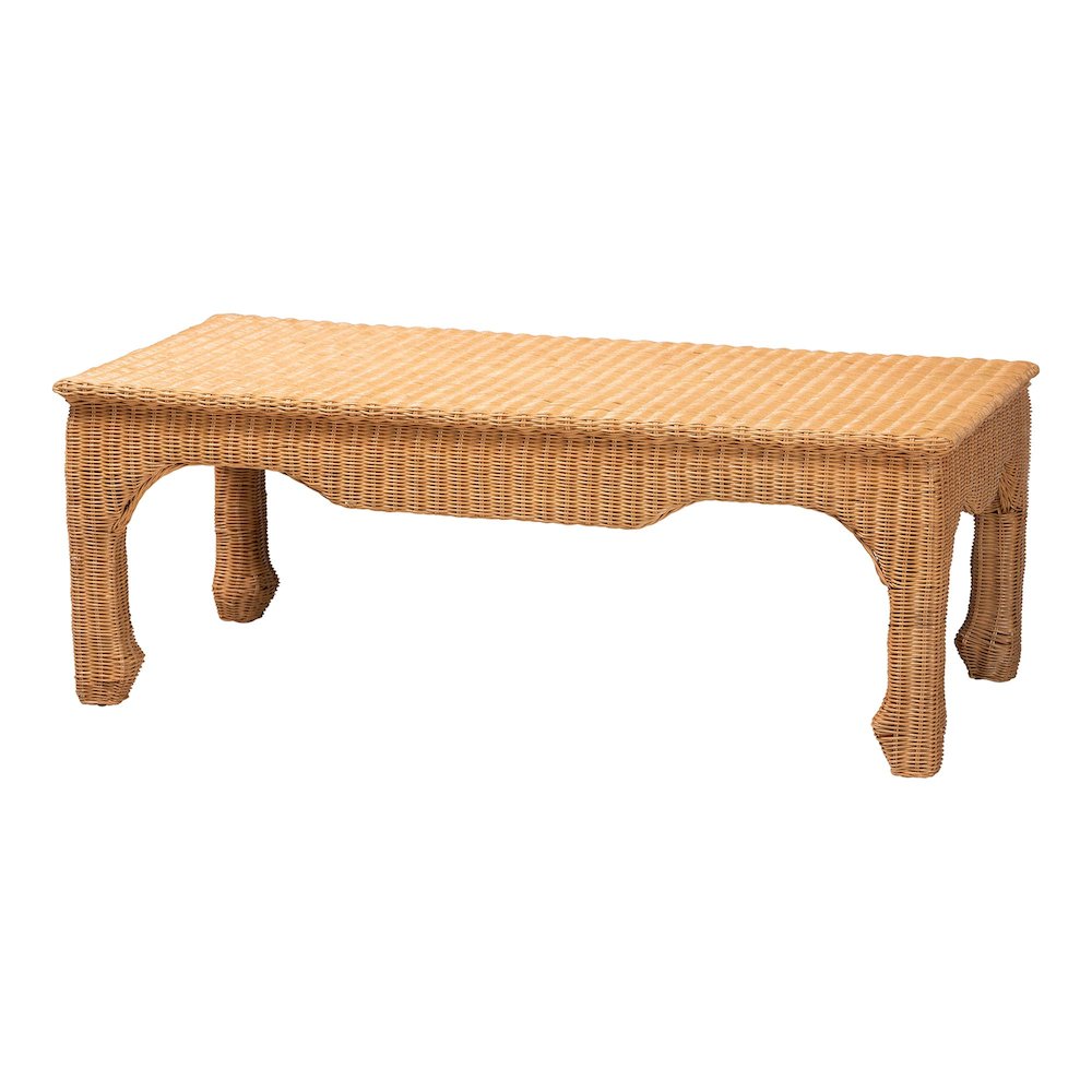 Abena Ming Style Natural Rattan Coffee Table. Picture 2