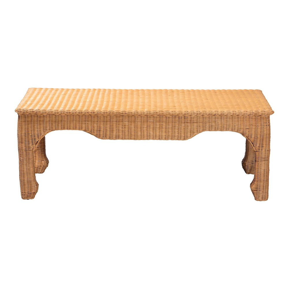 Abena Ming Style Natural Rattan Coffee Table. Picture 1