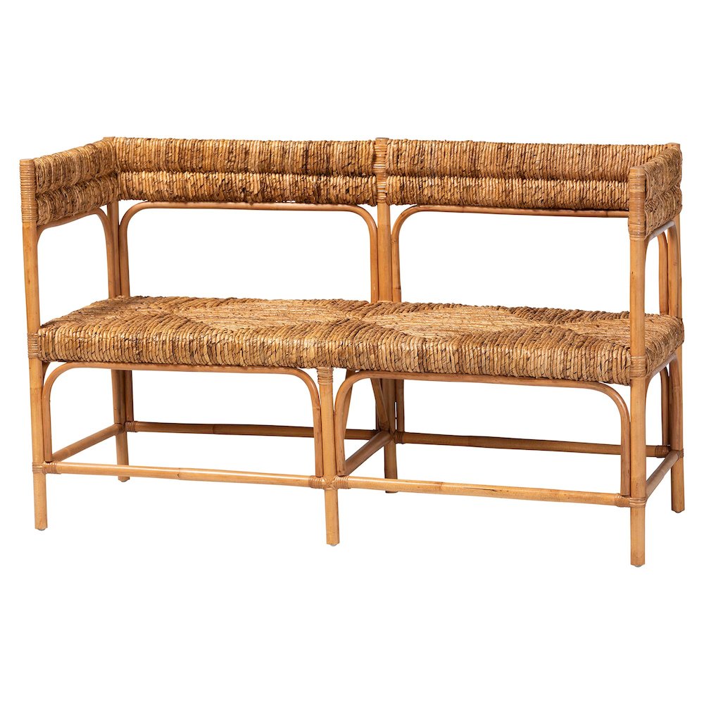 Adisa Natural Rattan Bench - Handcrafted Banquette. Picture 2