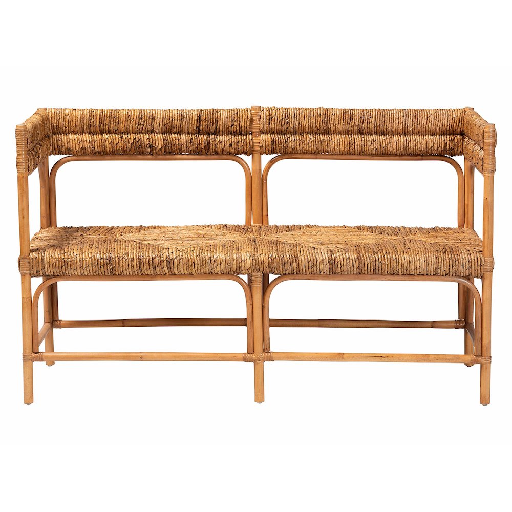 Adisa Natural Rattan Bench - Handcrafted Banquette. Picture 1