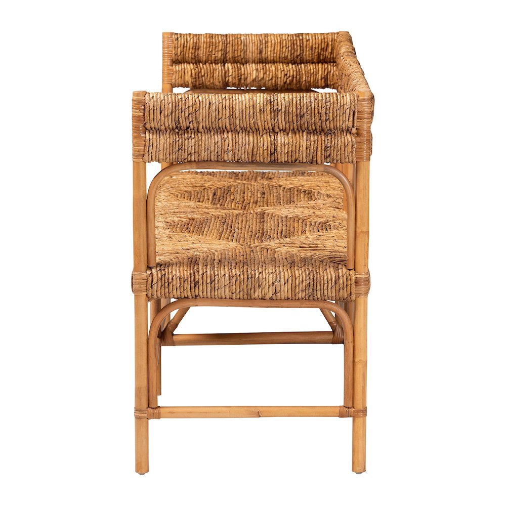Adisa Natural Rattan Bench - Handcrafted Banquette. Picture 3