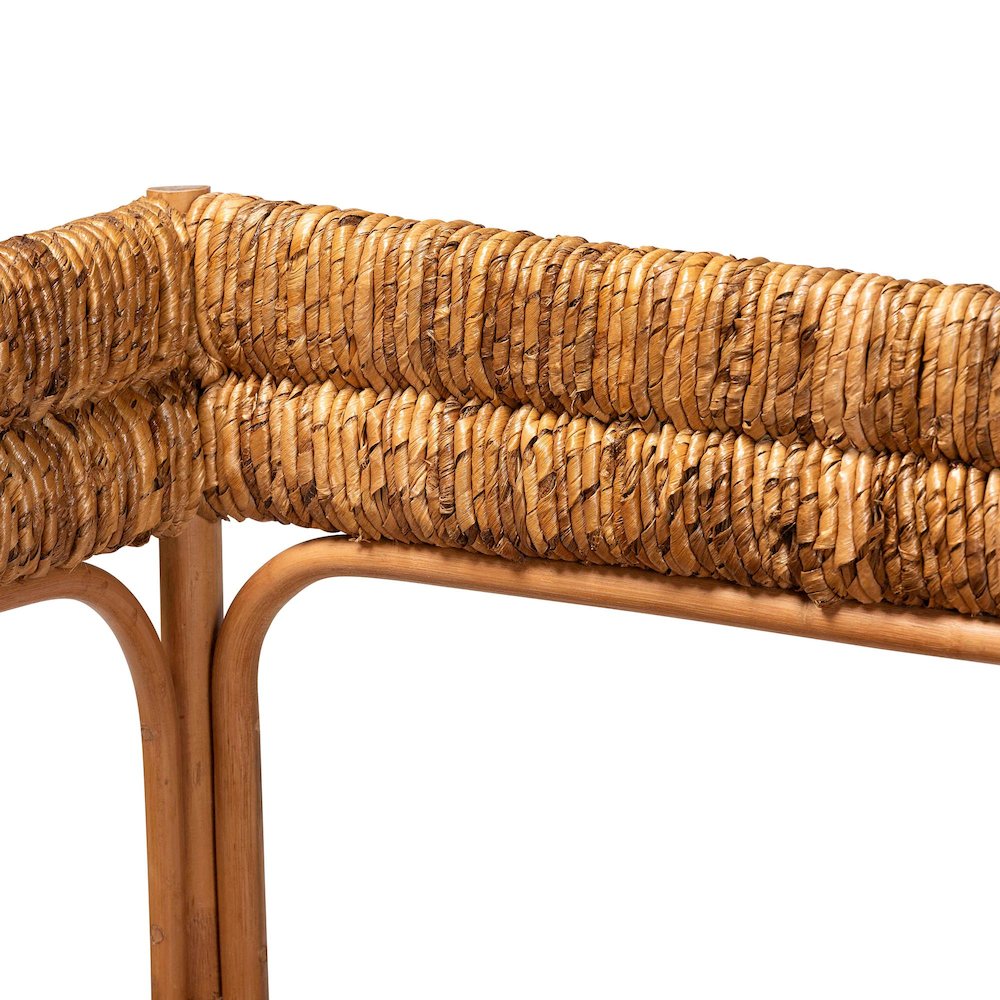 Adisa Natural Rattan Bench - Handcrafted Banquette. Picture 5
