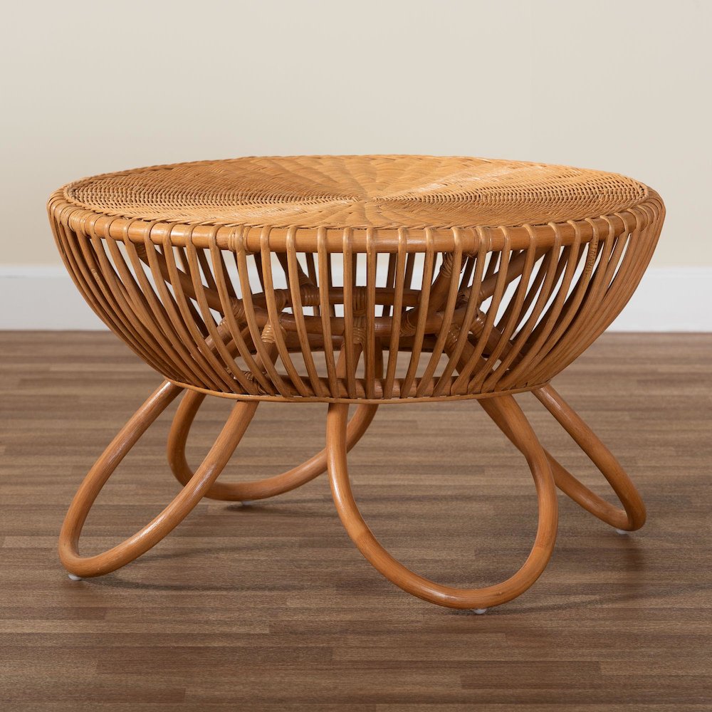 Abel Natural Rattan Coffee Table. Picture 8