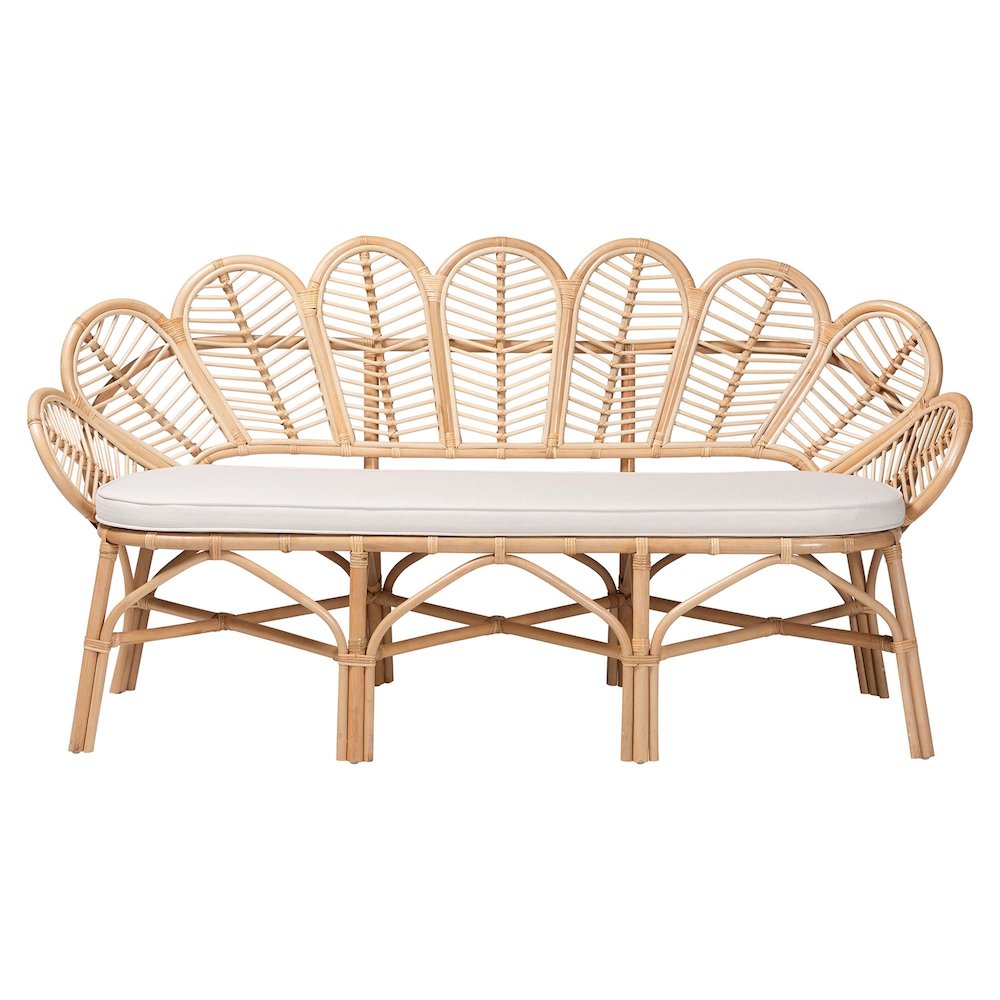 Eliava Natural Rattan Accent Bench. Picture 2