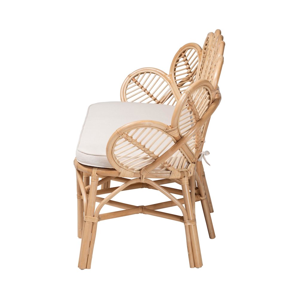 Eliava Natural Rattan Accent Bench. Picture 3