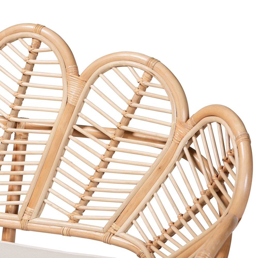 Eliava Natural Rattan Accent Bench. Picture 5