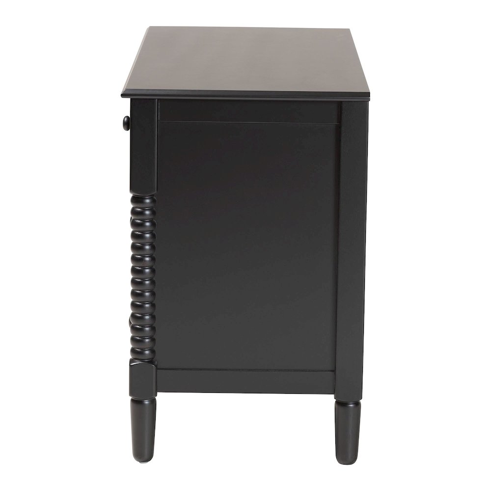 Braith Farmhouse Black Spindle Wood 7-Drawer Dresser. Picture 4