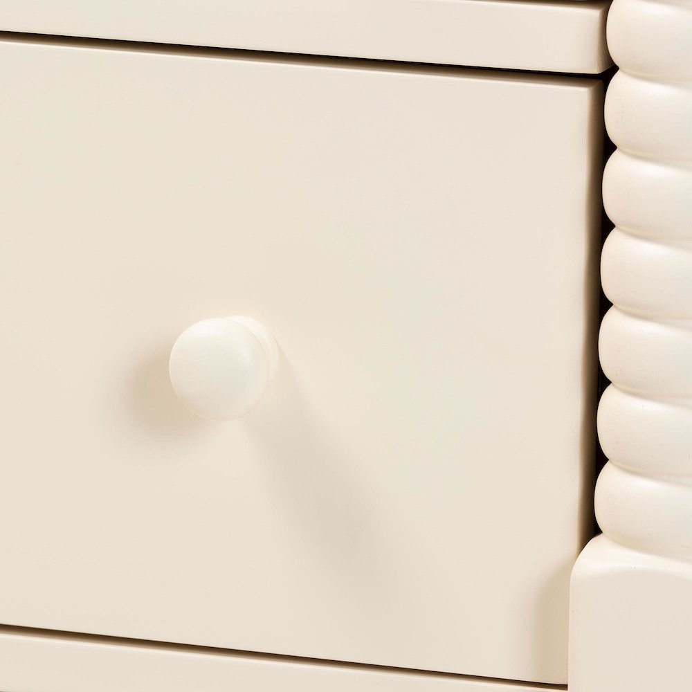 Braith Farmhouse Ivory Spindle Wood 7-Drawer Dresser. Picture 5