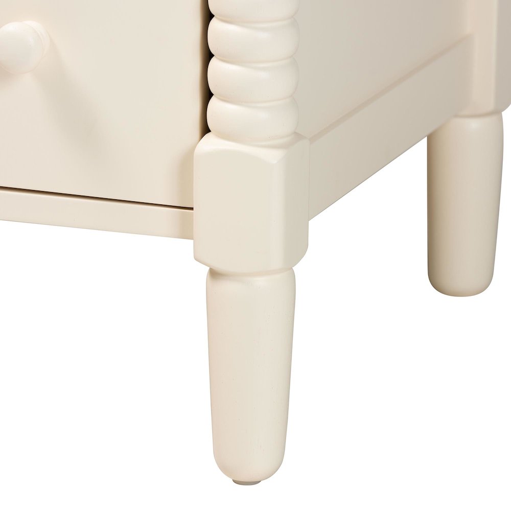 Braith Farmhouse Ivory Spindle Wood 7-Drawer Dresser. Picture 6