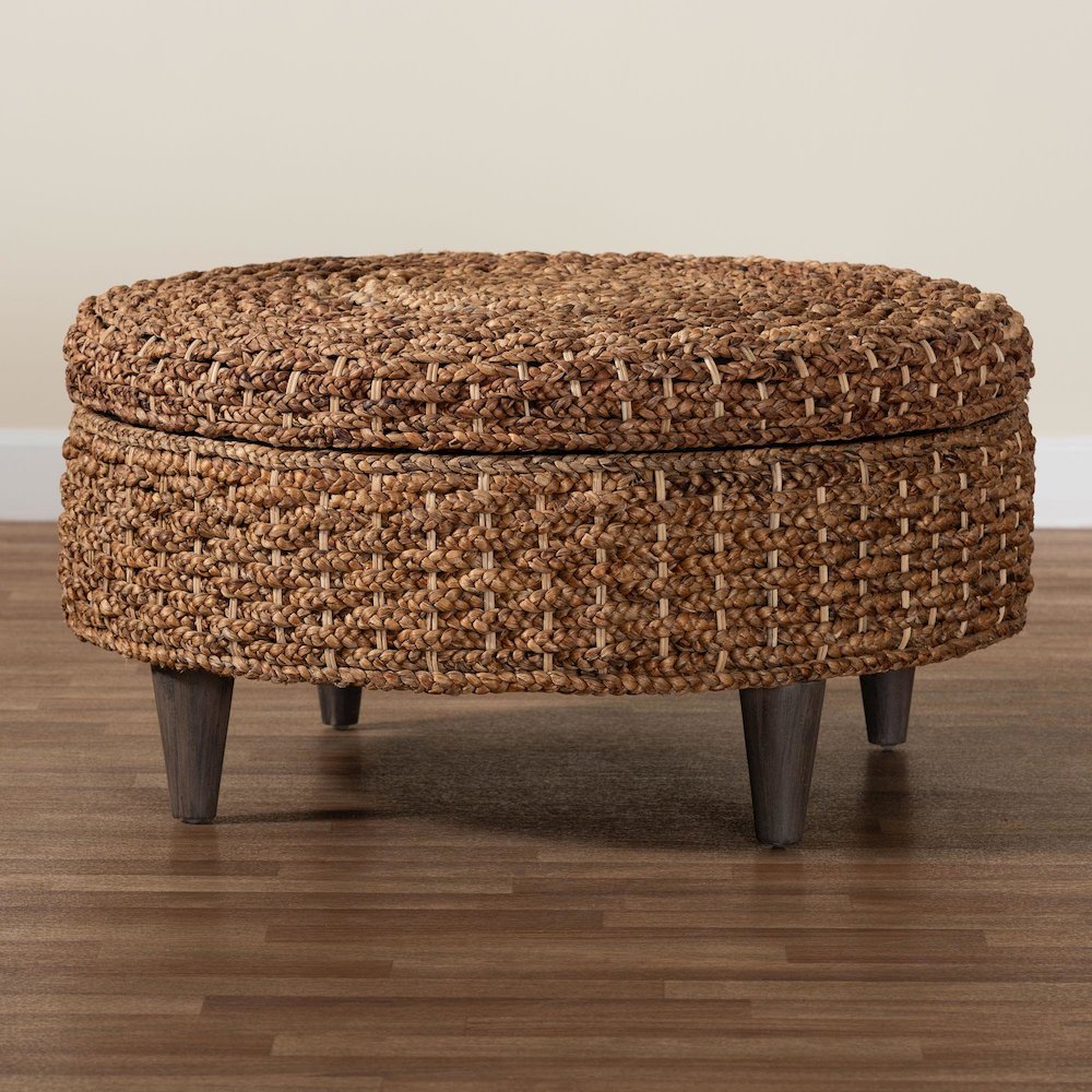 Bailey Handwoven Seagrass Storage Ottoman. Picture 10