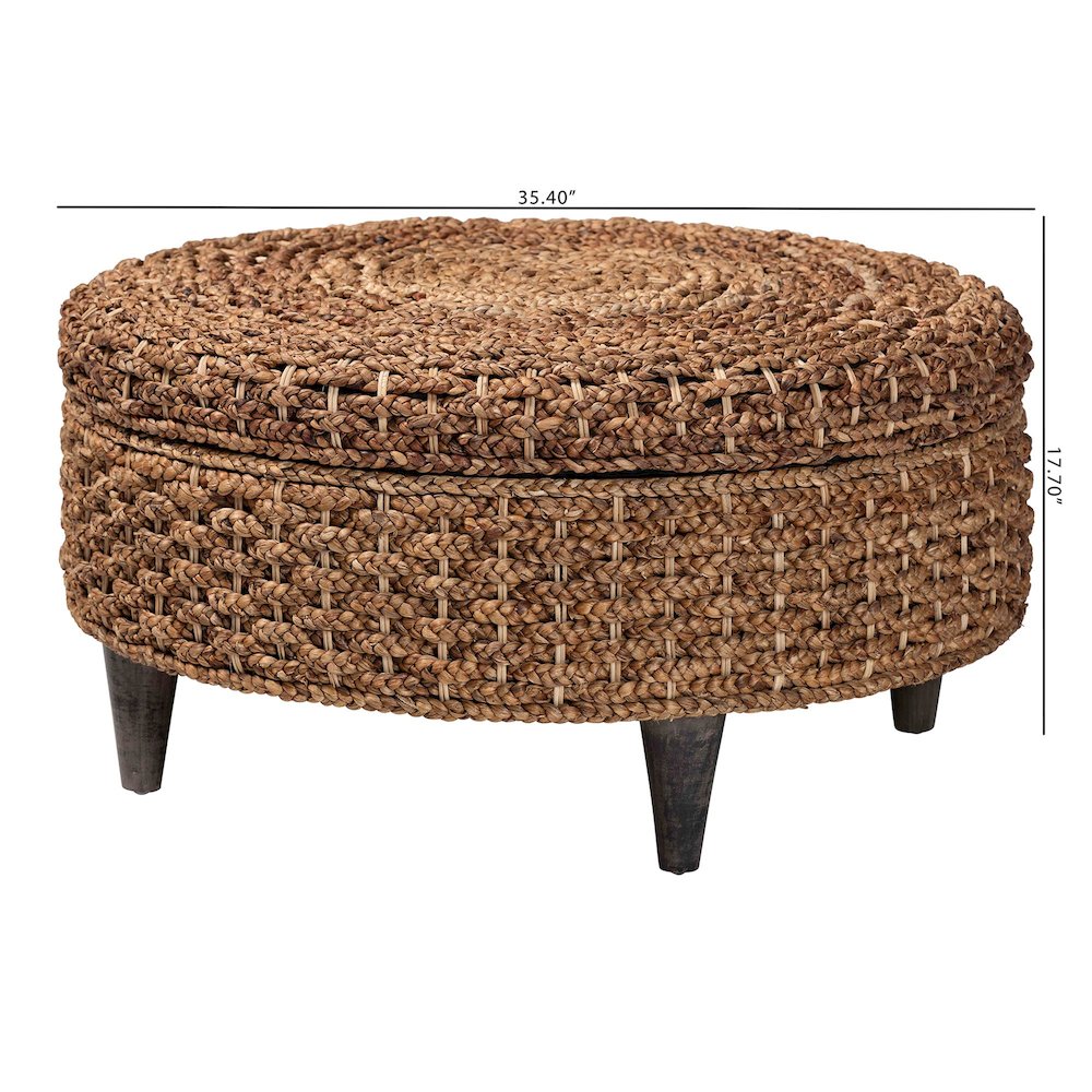 Bailey Handwoven Seagrass Storage Ottoman. Picture 11