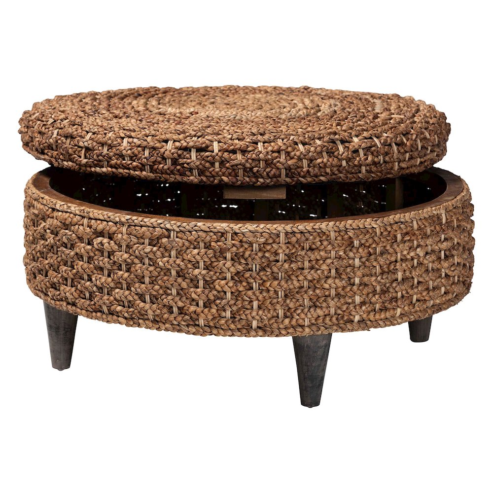 Bailey Handwoven Seagrass Storage Ottoman. Picture 2