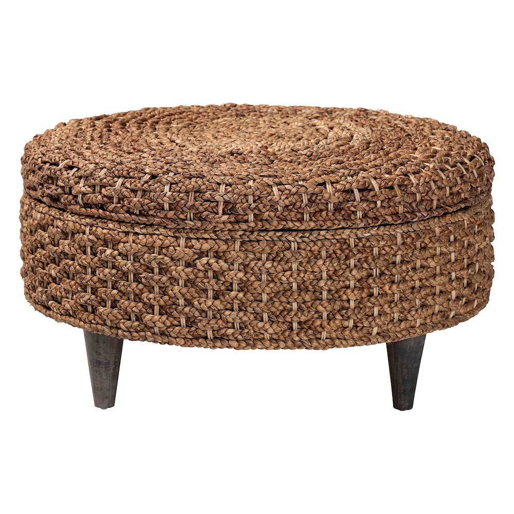 Bailey Handwoven Seagrass Storage Ottoman. Picture 3