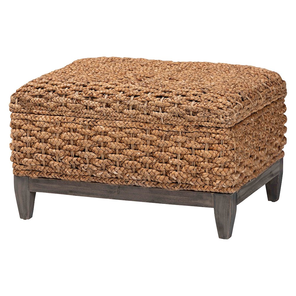 Bailey Handwoven Seagrass Storage Ottoman. Picture 1