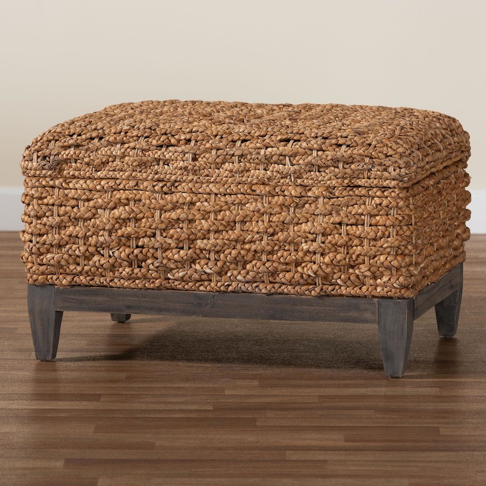 Bailey Handwoven Seagrass Storage Ottoman. Picture 10