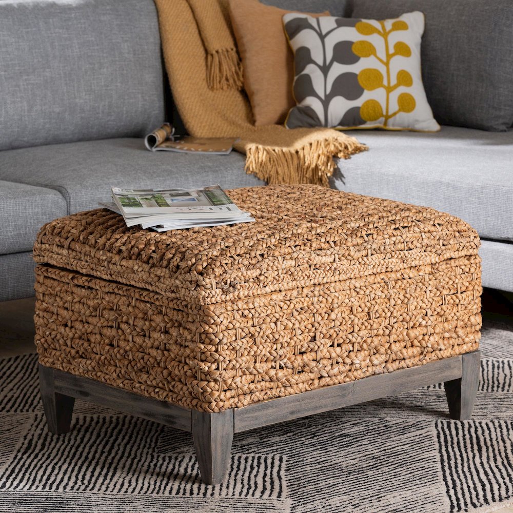 Bailey Handwoven Seagrass Storage Ottoman. Picture 8