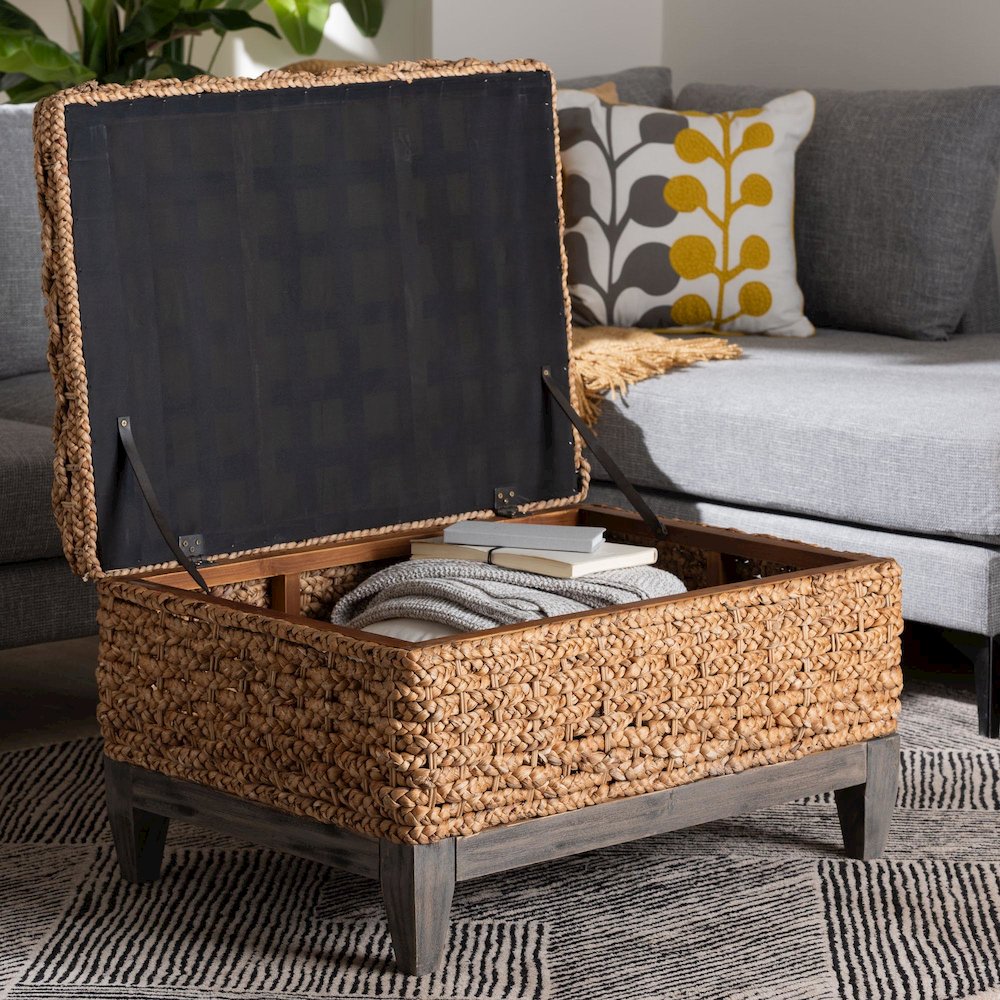 Bailey Handwoven Seagrass Storage Ottoman. Picture 9