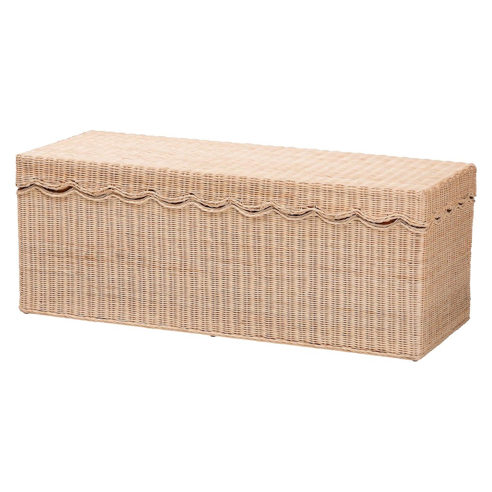 Damita Scallop Natural Rattan Chest. Picture 1