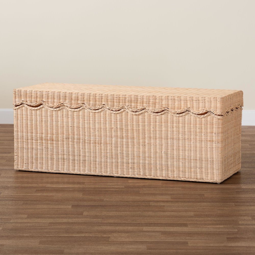 Damita Scallop Natural Rattan Chest. Picture 11