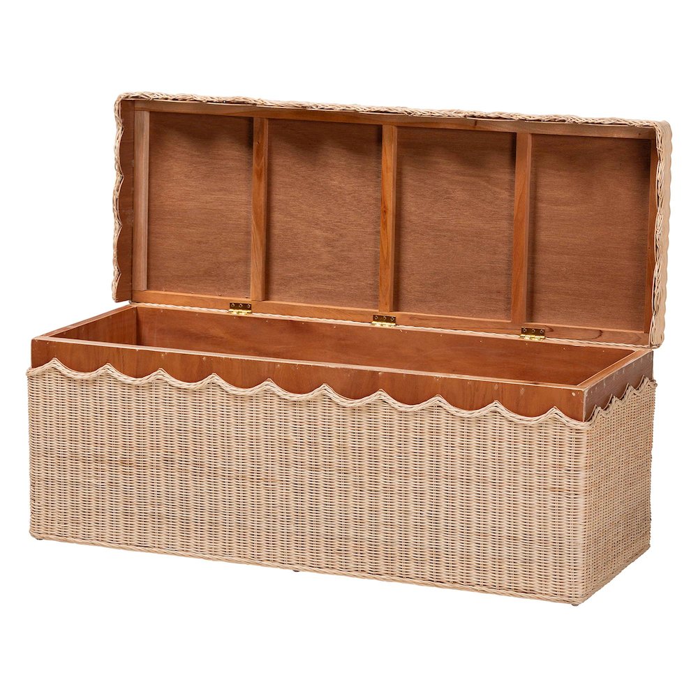 Damita Scallop Natural Rattan Chest. Picture 2