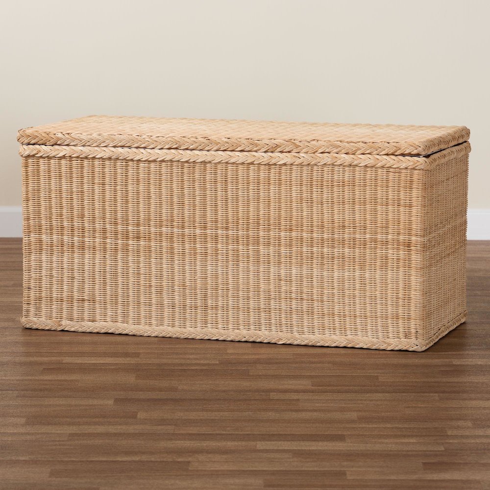 Caden Braided Natural Rattan Chest. Picture 10
