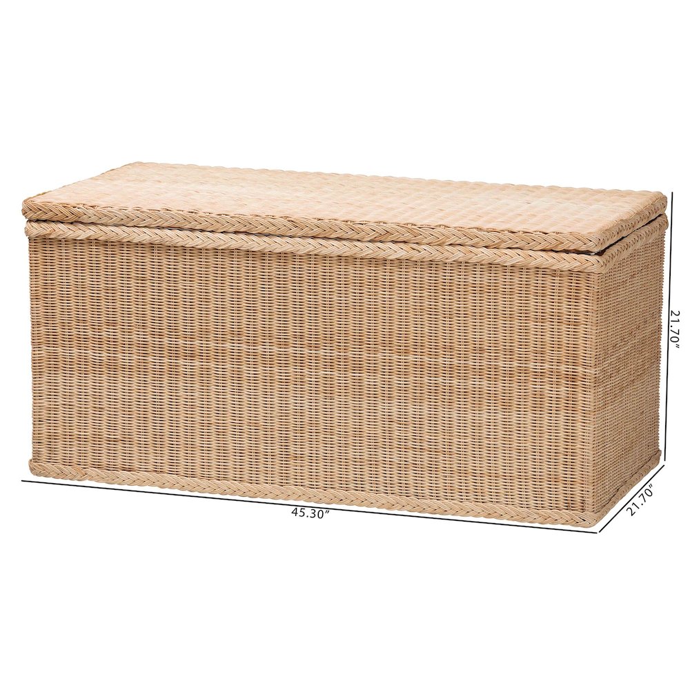Caden Braided Natural Rattan Chest. Picture 11