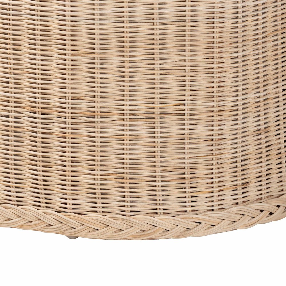 Barid Braided Natural Rattan Storage Bench. Picture 6