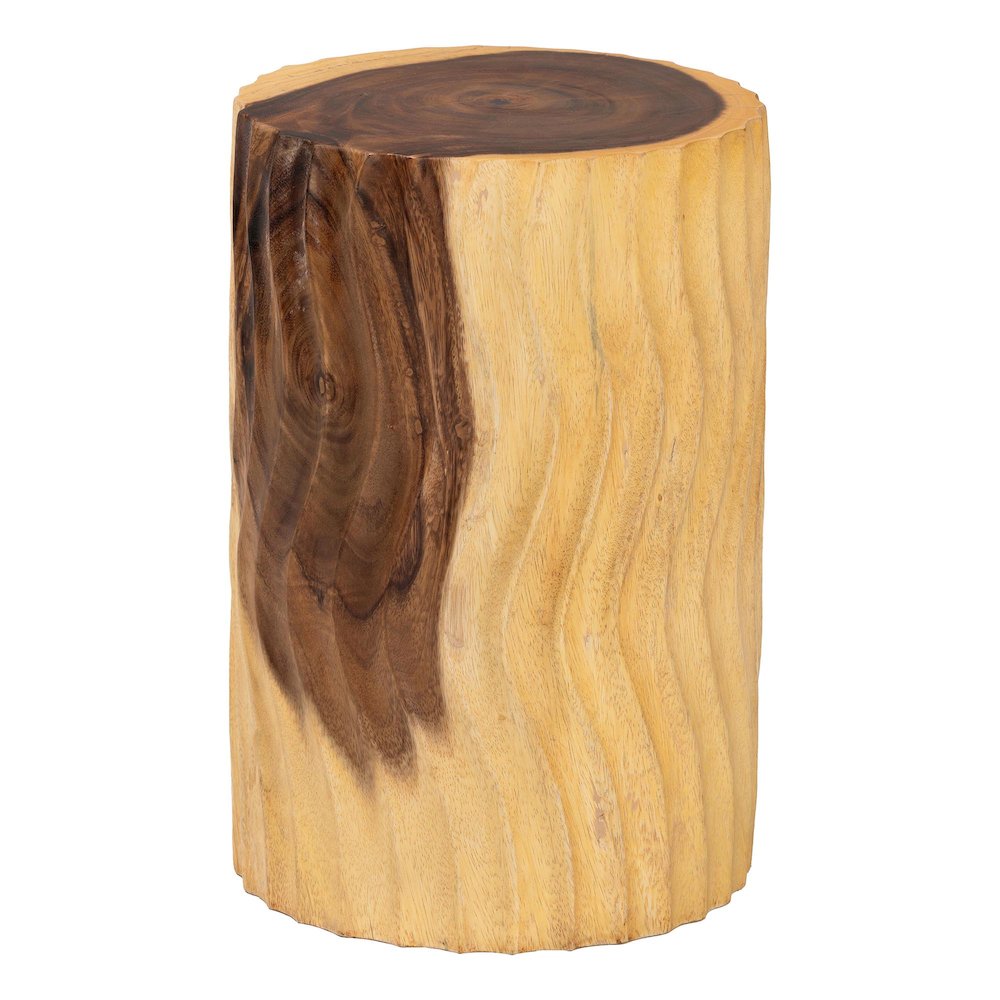 Fuchsia Hand-carved Suar Wood Side Table. Picture 1
