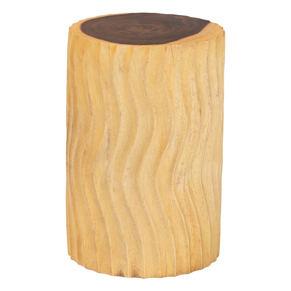 Fuchsia Hand-carved Suar Wood Side Table. Picture 2