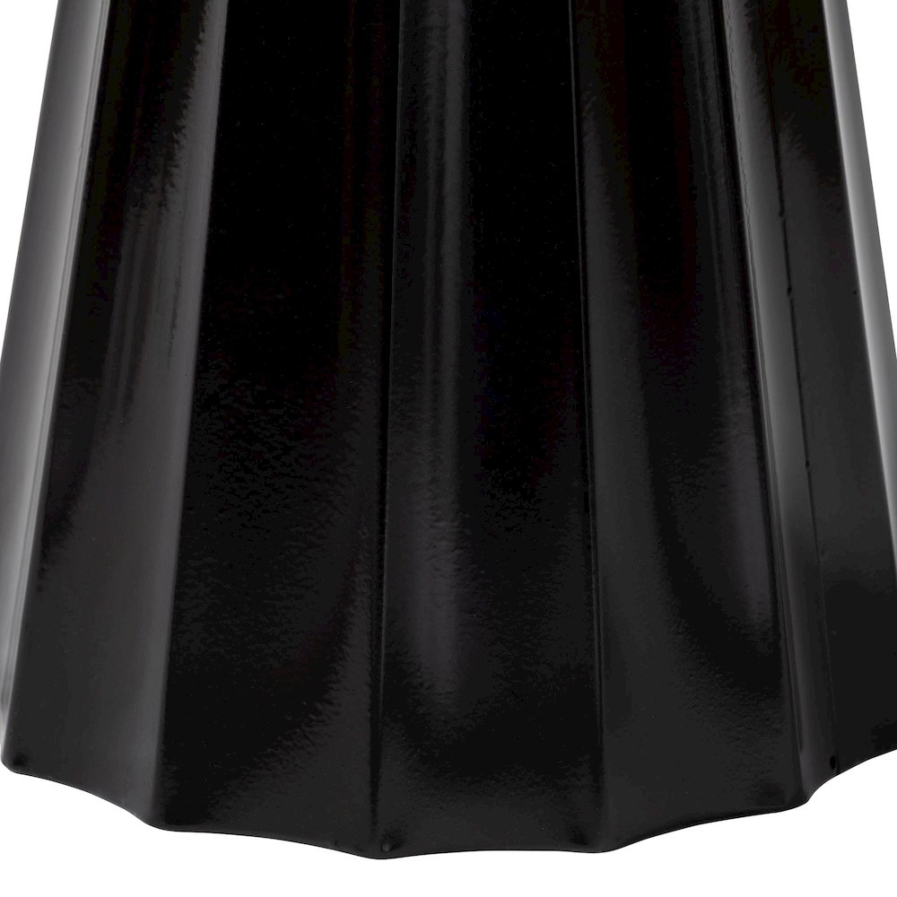 Ulmer Metal Scalloped Side Table - Modern Round Accent Table. Picture 3
