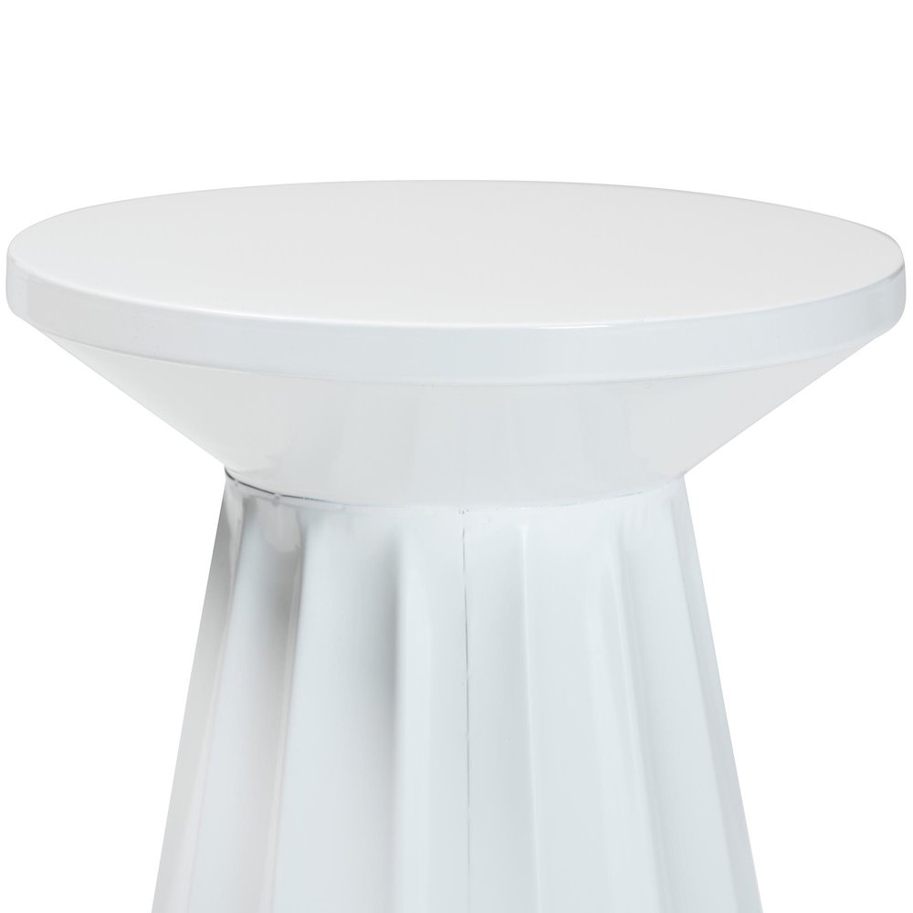 Ulmer Metal Scalloped Side Table - Modern Round Accent Table. Picture 2