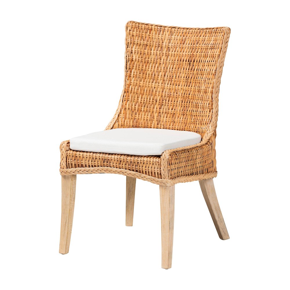 Derris Natural Rattan Dining Chair. Picture 2