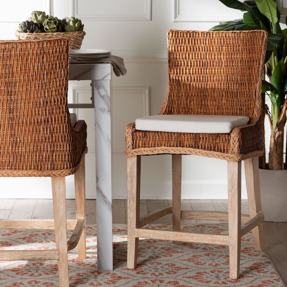 Derris Natural Rattan Counter Stool. Picture 8