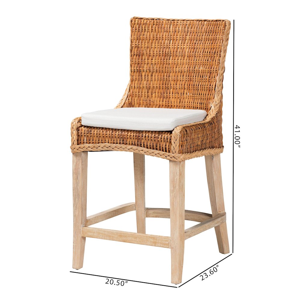 Derris Natural Rattan Counter Stool. Picture 9