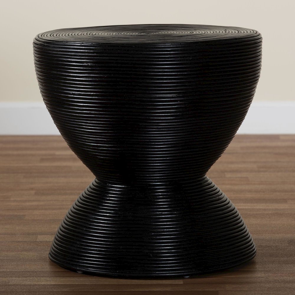 Tokyo Laminated Natural Rattan Side Table. Picture 7