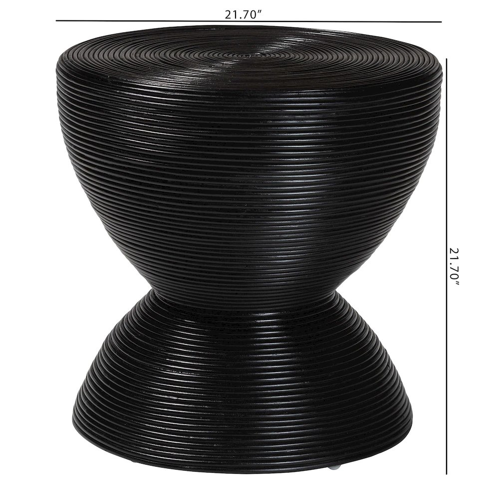 Tokyo Laminated Natural Rattan Side Table. Picture 8