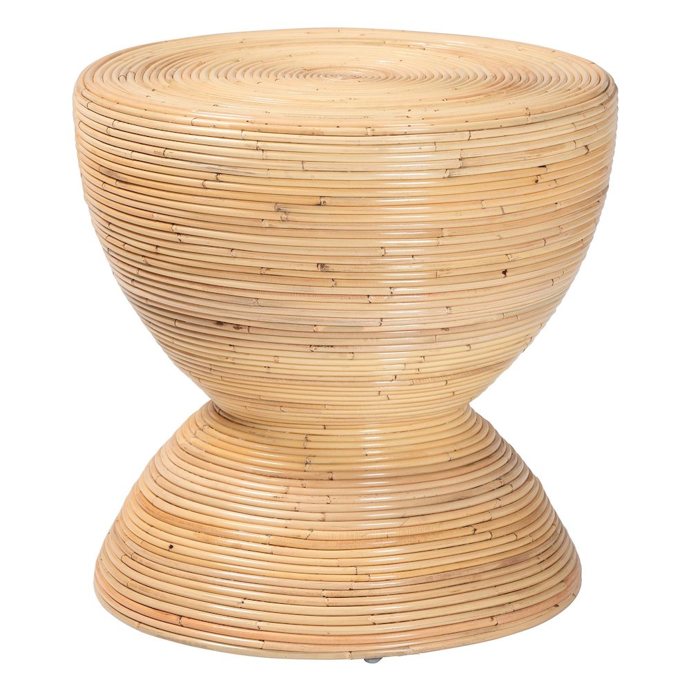 Tokyo Laminated Natural Rattan Side Table. Picture 1