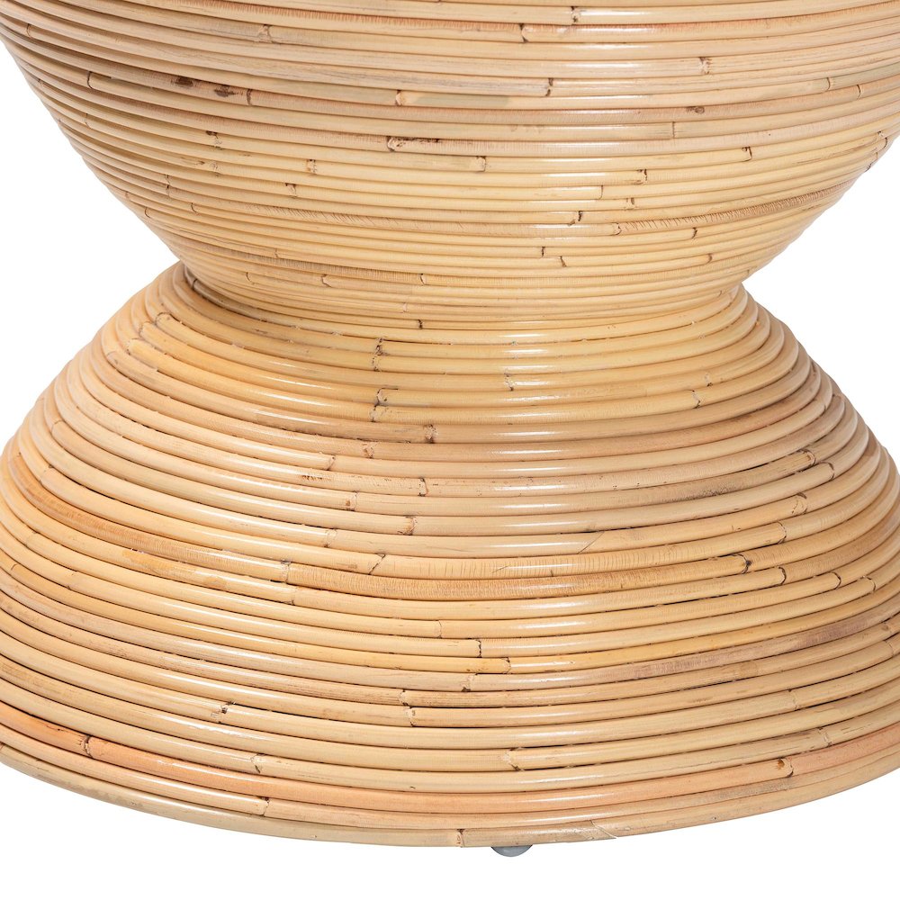 Tokyo Laminated Natural Rattan Side Table. Picture 3