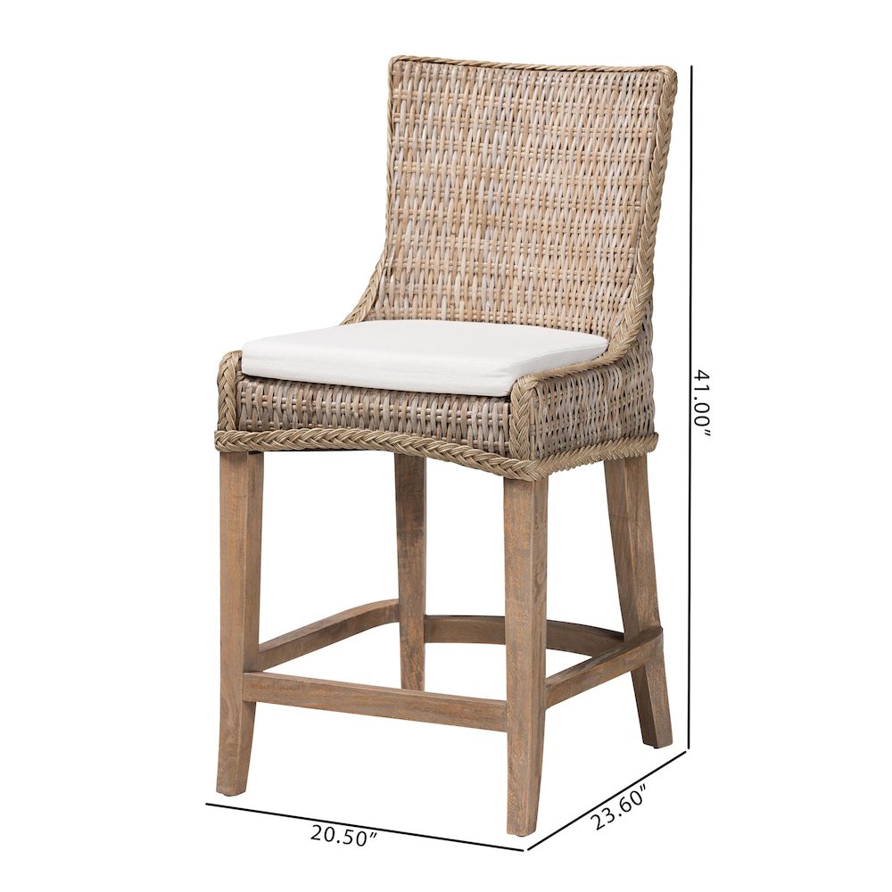 Derris Natural Rattan Counter Stool. Picture 9