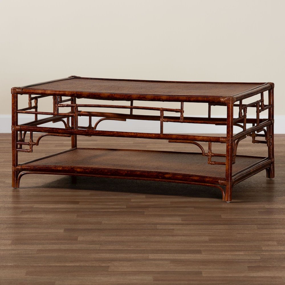 Sebalio Tortoise Natural Rattan Coffee Table. Picture 8